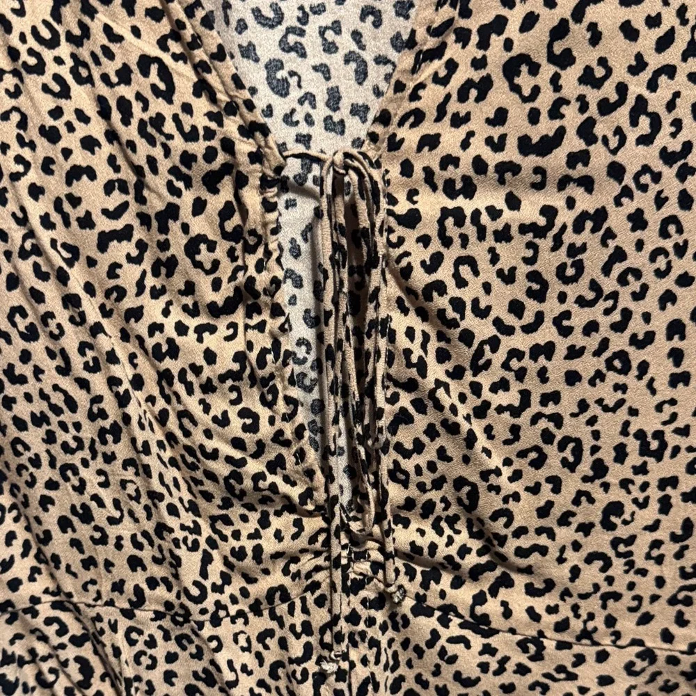 AFRM Tan and Black Animal Print Blouse - Picture 4 of 8
